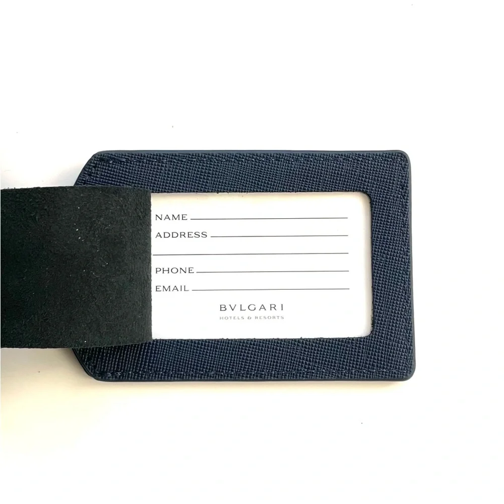 Bulgari Navy Blue Travel Luggage Tag